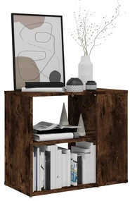 Mobiletto laterale rovere fumo 60x30x50 cm in legno multistrato