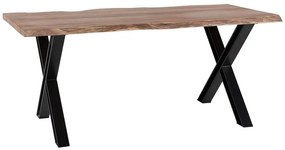 Tavolo legno marrone/nero 180 x 90 cm BROOKE Beliani