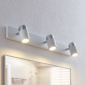 Plafoniera Kardo Lindby, dimmerabile, Bianco / Opale, Bagno, Metallo, Moderno, Plafoniera