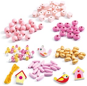 Perline in legno - uccelli