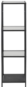 Scaffale nero in vetro 35x120 cm Seaford - Actona