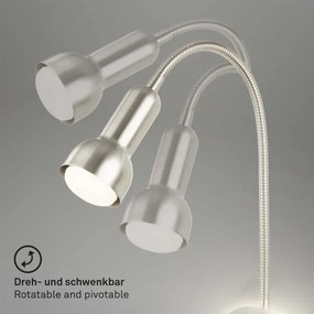Briloner 2178012 - LED Lampada flessibile da muro 1xE14/10W/230V + LED/3W cromo