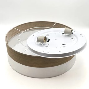 Plafoniera SIRJA WOOD 2xE27/15W/230V diametro 45 cm bianco/quercia