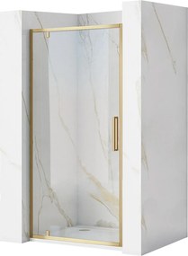 Porta doccia REA Rapid Swing Brush Gold 90