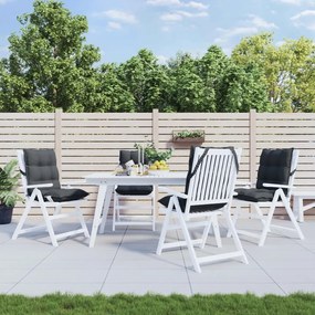 Cuscini Per Sedie Schienali Bassi 4 Pz Antracite Tessuto Oxford /