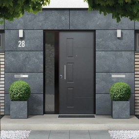 Porta blindata MASTER Jack L 80 x H 210 cm grigio/bianco apertura destra