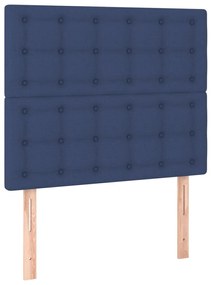 Testiera a led blu 100x5x118/128 cm in tessuto