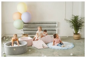 Gioco per psicomotricità grigio in velluto 3 pz altezza totale 30 cm 225x90 cm Montessori – Meowbaby