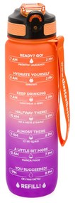 Borraccia motivazionale 1 L viola e arancione