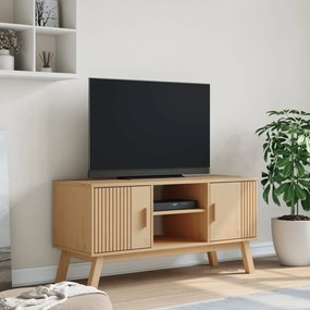 Mobile tv olden marrone 114x43x57 cm in legno massello di pino