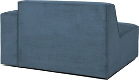 Divano componibile blu (con penisola a destra) con rivestimento in velluto a coste Sting – Scandic