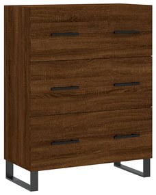 Credenza rovere marrone 69,5x34x90 cm in legno multistrato