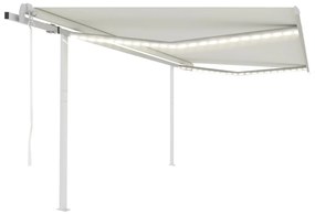 Tenda Automatica Con Sensore Vento E Led 4,5x3,5 M Crema /