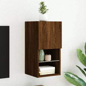 Mobile Tv Con Luci Led Rovere Marrone 30,5x30x60 Cm /