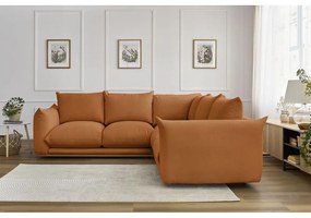 Divano angolare arancione Ernest – Bobochic Paris