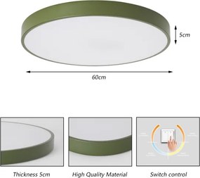 Brilagi - Plafoniera LED POOL LED/60W/230V 3000/4000/6000K 60 cm verde