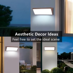 Brilagi - Lampada da parete esterna a LED con sensore TRIANGLE LED/42W/230V marrone IP65