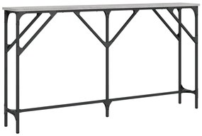 Tavolo consolle grigio sonoma 140x23x75 cm in legno multistrato