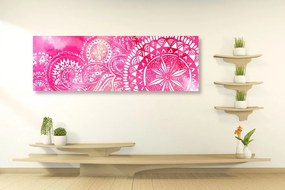 Quadro su tela – Mandala acquerello rosa
