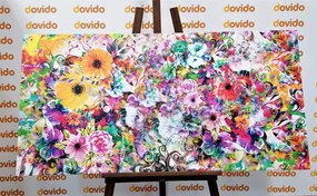 Quadro su tela – Fiori multicolori