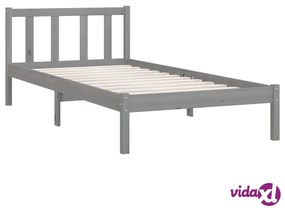 vidaXL Giroletto Grigio in Legno Massello di Pino 90x200 cm