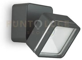 Lampada da parete 6 luci omega ap square antracite 4000k