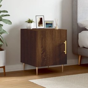 Comodino Rovere Marrone 40x40x50 Cm İn Legno Multistrato /