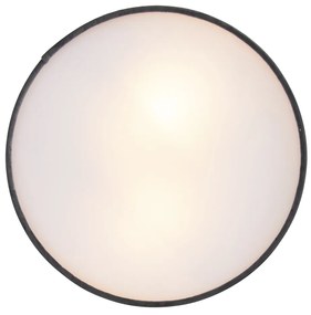 Plafoniera moderna grigia 30 cm con interno oro - Drum