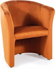 Poltrona TM-1 Velvet in velluto cannella – 67x60x76 cm