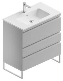 Mobile sottolavabo e lavabo Pull per vasca centrale artico in mdf L 80 x H 56 x P 46 cm 3 cassetti