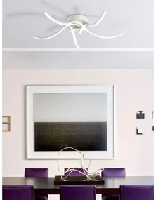 Plafoniera LED moderno Roxie, bianco, luce naturale dimmerabile NOVECENTO