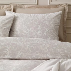 Set copripiumino e federa beige in velluto per letto matrimoniale 200x200 cm Bridgerton Regal Birds – Catherine Lansfield