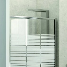 Doccia nicchia 135cm vetro serigrafato altezza 180cm KP3000 - KAMALU