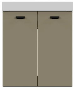 Mobile da bagno a terra Alaqua L 60 x H 76 x P 50 cm beige opaco, 2 ante COLAVENE