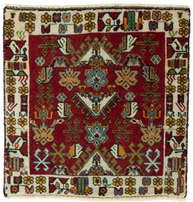 Shiraz Tappeto persiano 60 x 60 Rosso (Iran) Annodato A Mano