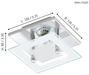 Eglo 94224 - Plafoniera LED ALMANA 1xGU10-LED/3W/230V