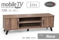 Mobile salotto basso porta tv madia noce cm 120 x 33 x 40 h