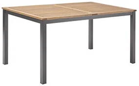 Tavolo da pranzo per giardino Oris NATERIAL in alluminio con piano in eucalipto marrone per 6 persone 89.3x150cm