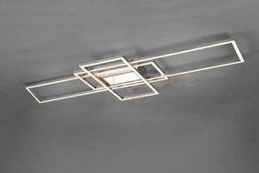 Plafoniera led irvine tre rettangoli luce centrale 620010407 acciai...