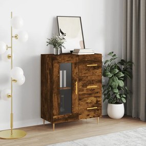 Credenza Rovere Fumo 69,5x34x90 Cm İn Legno Multistrato /