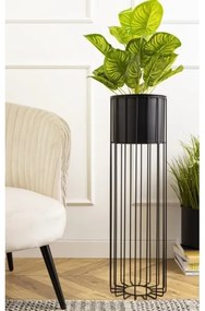 Vaso da fiori in metallo LOFT 70x20 cm nero
