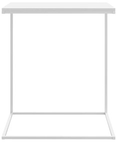 Tavolino da Salotto Bianco 55x35x66 cm in Legno Multistrato