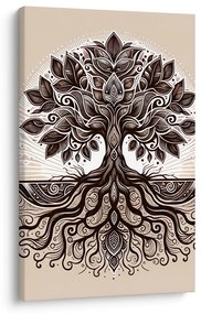 Quadro su tela – Albero della vita decorativo su beige