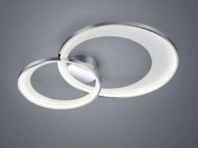 Plafoniera led granada doppio cerchio cromato con riflettore 673890...