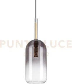 Empire lampadario a sospensione in vetro trasparente sfumato grigio...