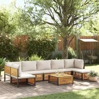 Set Divano da Giardino 8pz con Cuscini Legno Massello di Acacia 3214933