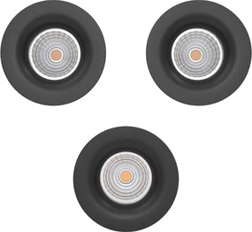 Eglo 902278-Set 3x LED dimmerabile plafoniera SALICETO LED/4,8W/230V Ø8,8 cm nero