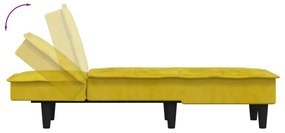 Chaise Longue in Velluto Giallo