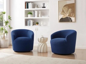 Poltrona girevole in Tessuto 3D Blu notte - ACERETO