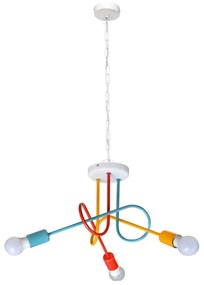 Lampadario a sospensione con catena OXFORD 3xE27/15W/230V